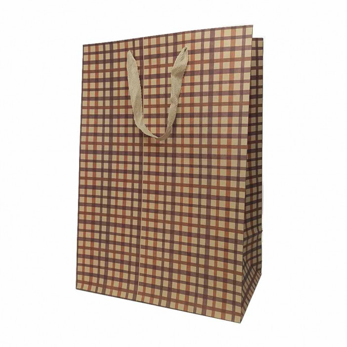 Пакет крафт Клетка размер 31*45*19см