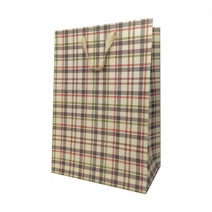 Пакет крафт Клетка размер 31*45*19см