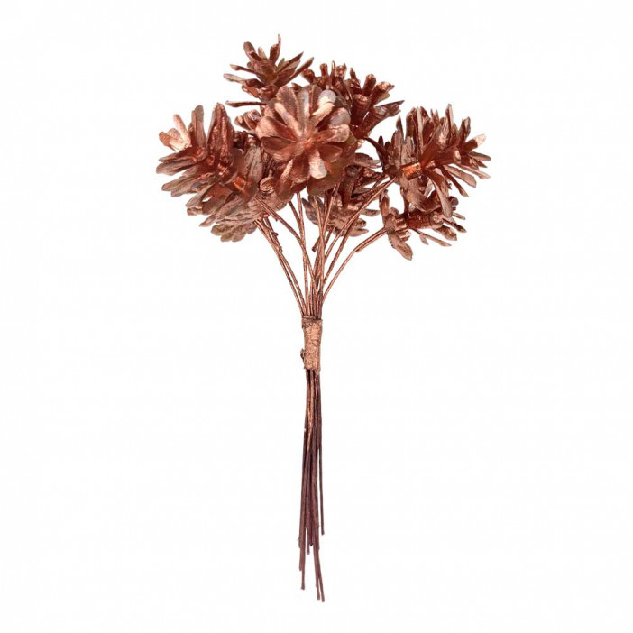 Связка шишек золото Н-12см