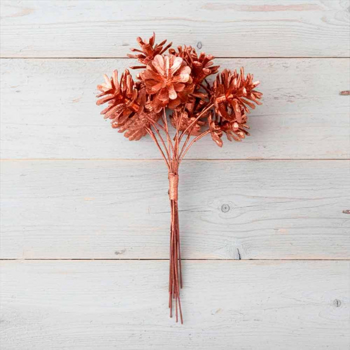 Связка шишек золото Н-12см