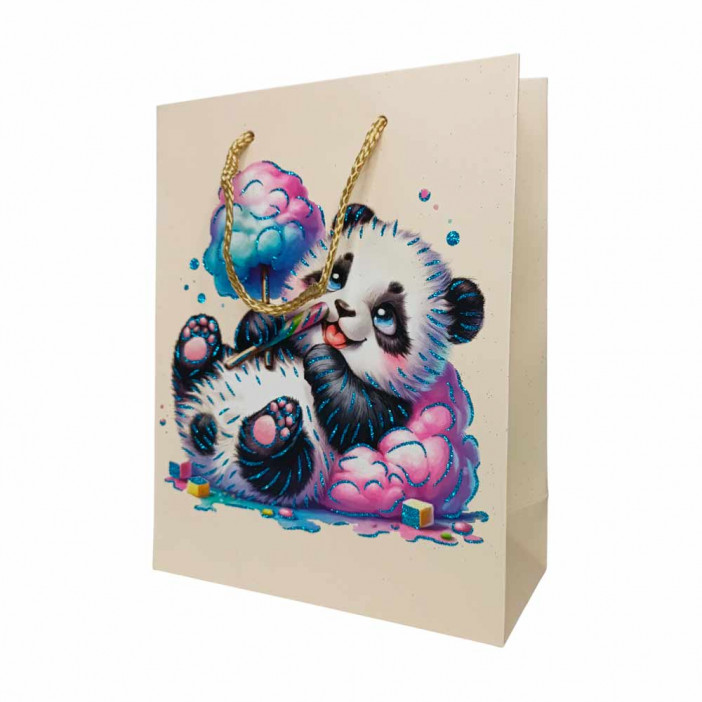 Пакет ЛЮКС Детский с блестками размер 18*23*10см