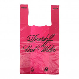 Пакет майка ПНД Davidoff розовый 30*55см 25мкм 50шт
