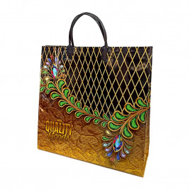 Сумка с пластмассовыми ручками многослойная Quality Goods 33*33см