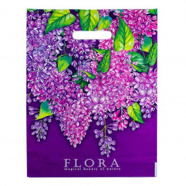 Пакет с вырубной ручкой Флора 31*40см 60мкм 50шт