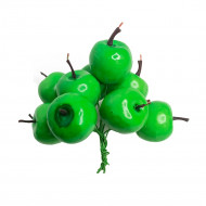 Яблоки на проволоке зеленые 12шт D-3см