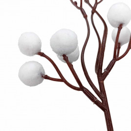 Ветка с белыми ягодами Н-30см