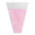 Конус прозрачный с рисунком Милана розовый размер 30*40см уп 50шт