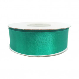Лента атласная изумрудная размер 2,5см*23м