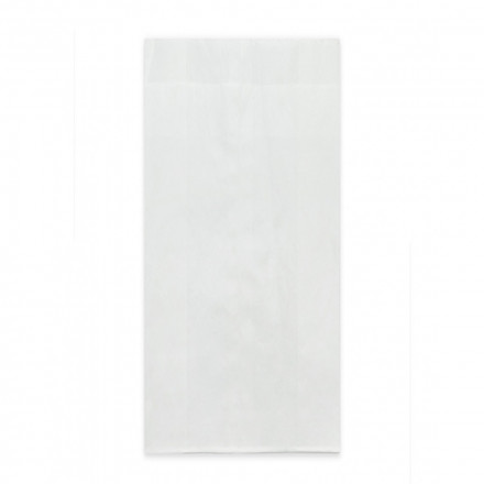 Пакет бумажный белый с плоским дном 40г/м2 размер 17,5*8*4см уп 10шт 