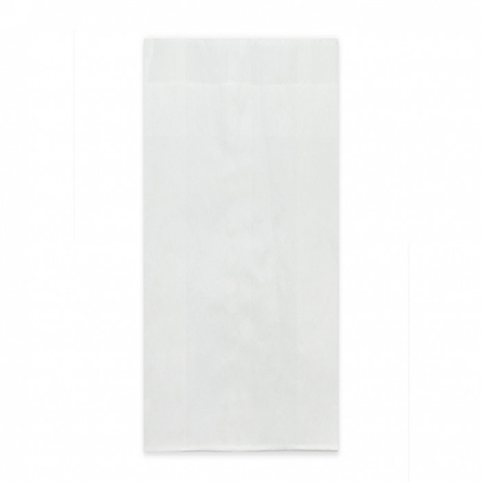 Пакет бумажный белый с плоским дном 40г/м2 размер 17,5*8*4см уп 10шт 