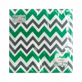 Салфетки бумажные с рисунком Орнамент молния 33*33см 2-х слойные 20шт