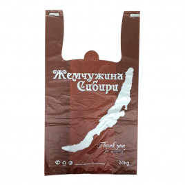 Пакет майка ПНД Жемчужина 30*56см 35мкм коричневый 50шт