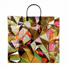 Пакет с пластмассовыми ручками 36*40см Абстракция 10шт