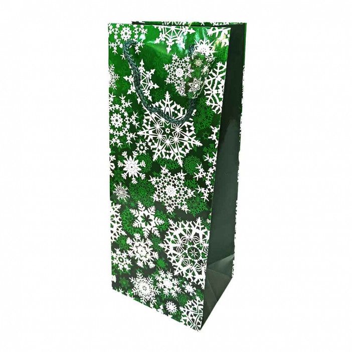 Пакет ламинированный НГ под бутылку размер 14*35*10см