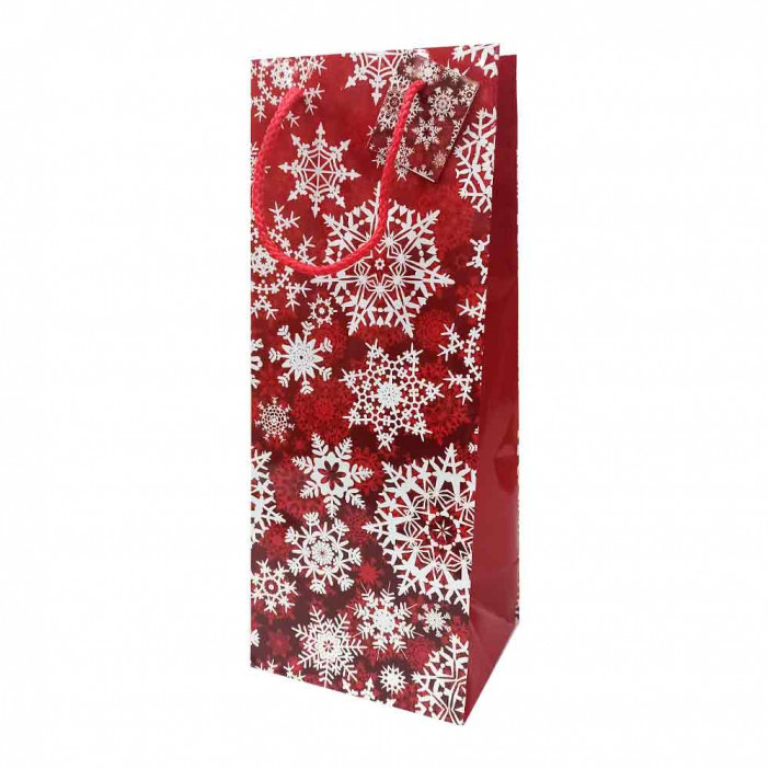 Пакет ламинированный НГ под бутылку размер 14*35*10см