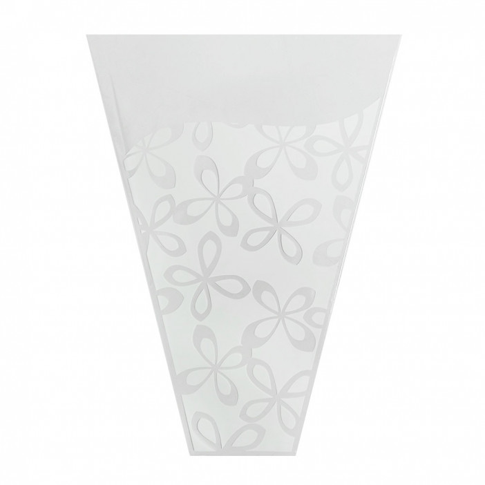 Конус прозрачный с рисунком Милана белый размер 30*40см уп 50шт