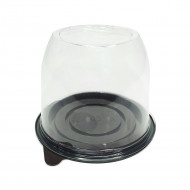 Коробка для пирожных с купольной прозрачной крышкой d-13,2см h-10,5см уп 10шт