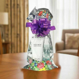 Пакет подарочный с фольгой Жостово размер 15*30см