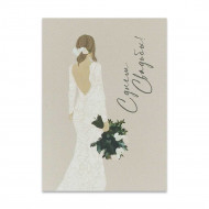 Мини-открытка С днем свадьбы 213 размер 5*7см