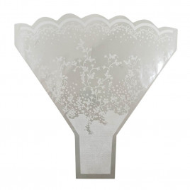 Конус прозрачный с рисунком Мелодия Цветочки размер 45*50см уп 50шт