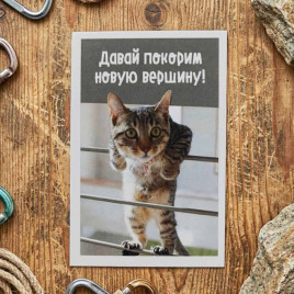 Мини-открытка Давай покорим вершину 5,5*8см