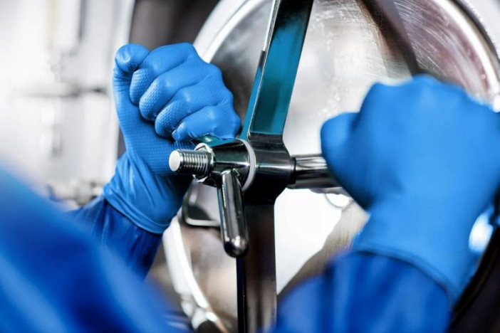 Перчатки нитриловые GOGRIP особопрочные голубые 25 пар L, XL 