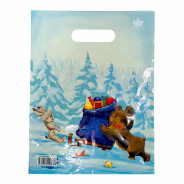 Пакет вырубной ПВД Мишка и зайка 20*30см 35 мкм 100шт