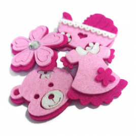 Декор из фетра Детство размер от 4см до 6см