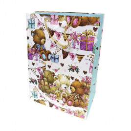 Пакет ЛЮКС Детский с золотом размер 31*44*19см