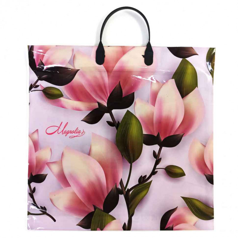 Пакет с пластмассовыми ручками 36*40см Magnolia 10шт