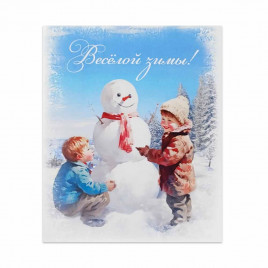 Мини-открытка НГ Веселой зимы 8*10см