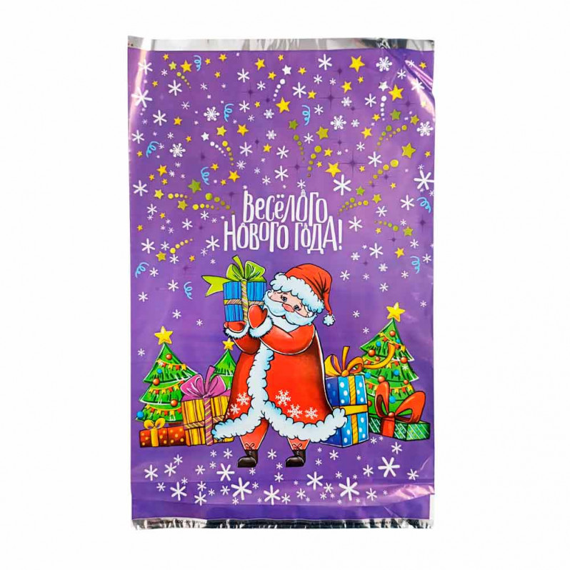 Пакет фольга Веселого Нового года 25*40см уп 100шт