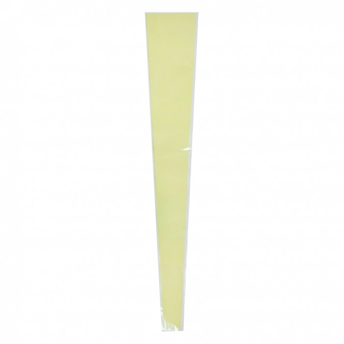 Конус прозрачный на 1 цветок желтый нежный  размер 15*80см уп 50шт