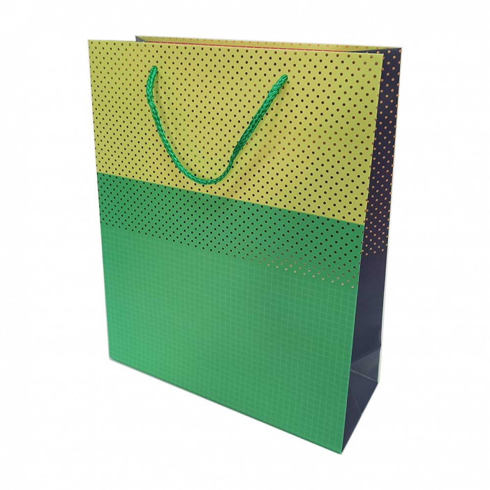 Пакет ЛЮКС двухцветный с золотым тиснением размер 26*32*10см