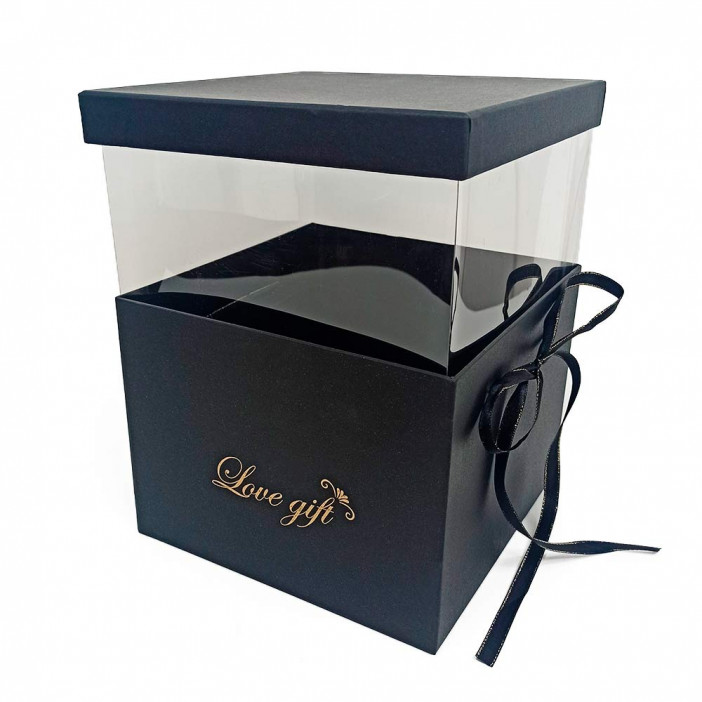 Коробка квадрат Love Gift с регулируемой высотой в 2-х размерах