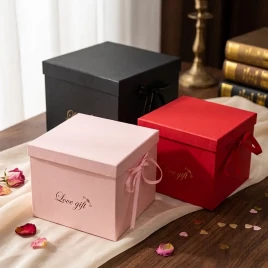 Коробка квадрат Love Gift с регулируемой высотой в 2-х размерах