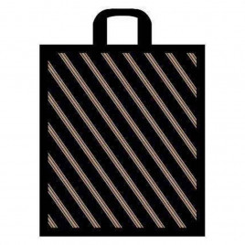 Пакет с петлевой ручкой Золотая полоса 38*45см 45 мкм 50шт