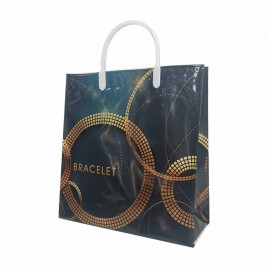 Сумка с пластмассовыми ручками многослойная Браслет 28*29см