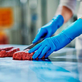 Перчатки нитриловые GOGRIP LONG особопрочные удлиненные голубые 25 пар M, L, XL  