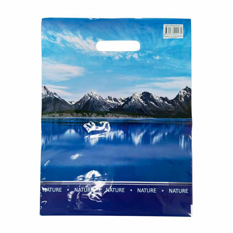 Пакет с вырубной ручкой Озеро 31*40см 60мкм 50шт