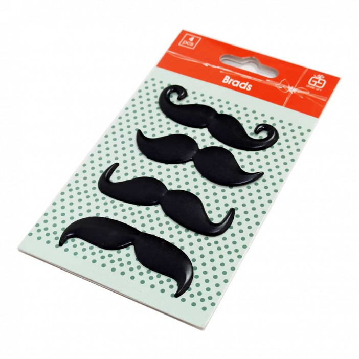 Брошки Усы народов мира 4шт L-6см