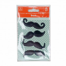 Брошки Усы народов мира 4шт L-6см