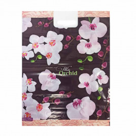Пакет с вырубной ручкой Орхидея ПВД 41*51см 80мкм 50шт