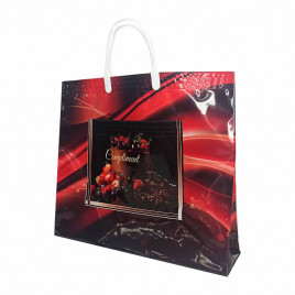 Сумка с пластмассовыми ручками многослойная с карманами Комплемент 40*33см