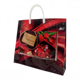 Сумка с пластмассовыми ручками многослойная с карманами Комплемент 40*33см