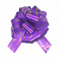 Бант-шар Золотая полоса фиолетовый размер 30*92мм D-12,7см