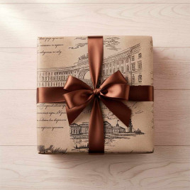 Бумага крафт в рулоне Санкт-Петербург черная размер 70см*10м