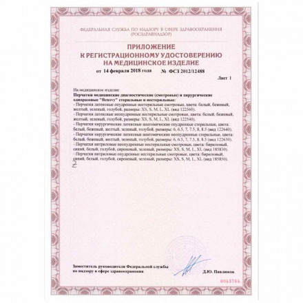 Перчатки латексные Benovy неопудренные 50 пар M, L