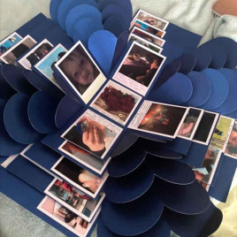 Коробка-трансформер квадратная Сюрприз для фото размер 18,5*18,5*18см