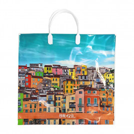 Пакет с пластмассовыми ручками 36*40см Бразилия 10шт 